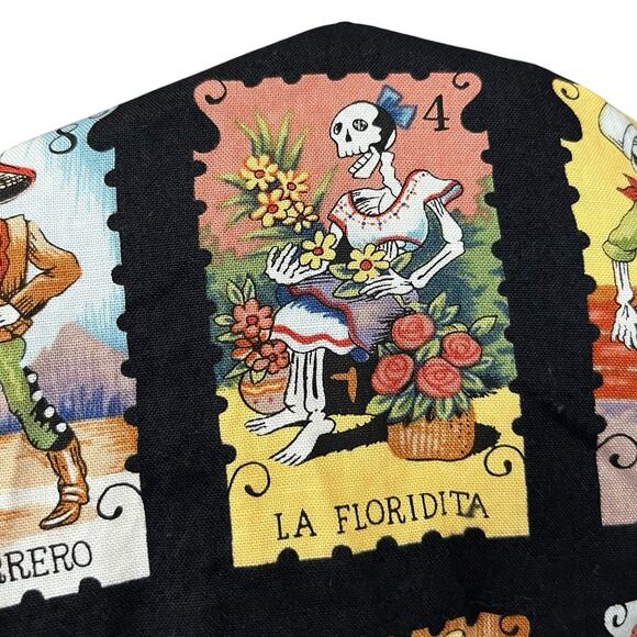 Hemet Loteria Card Print Skirt XL Fit And Flare Mini Dia De Los Muertos Mexican - Picture 5 of 9